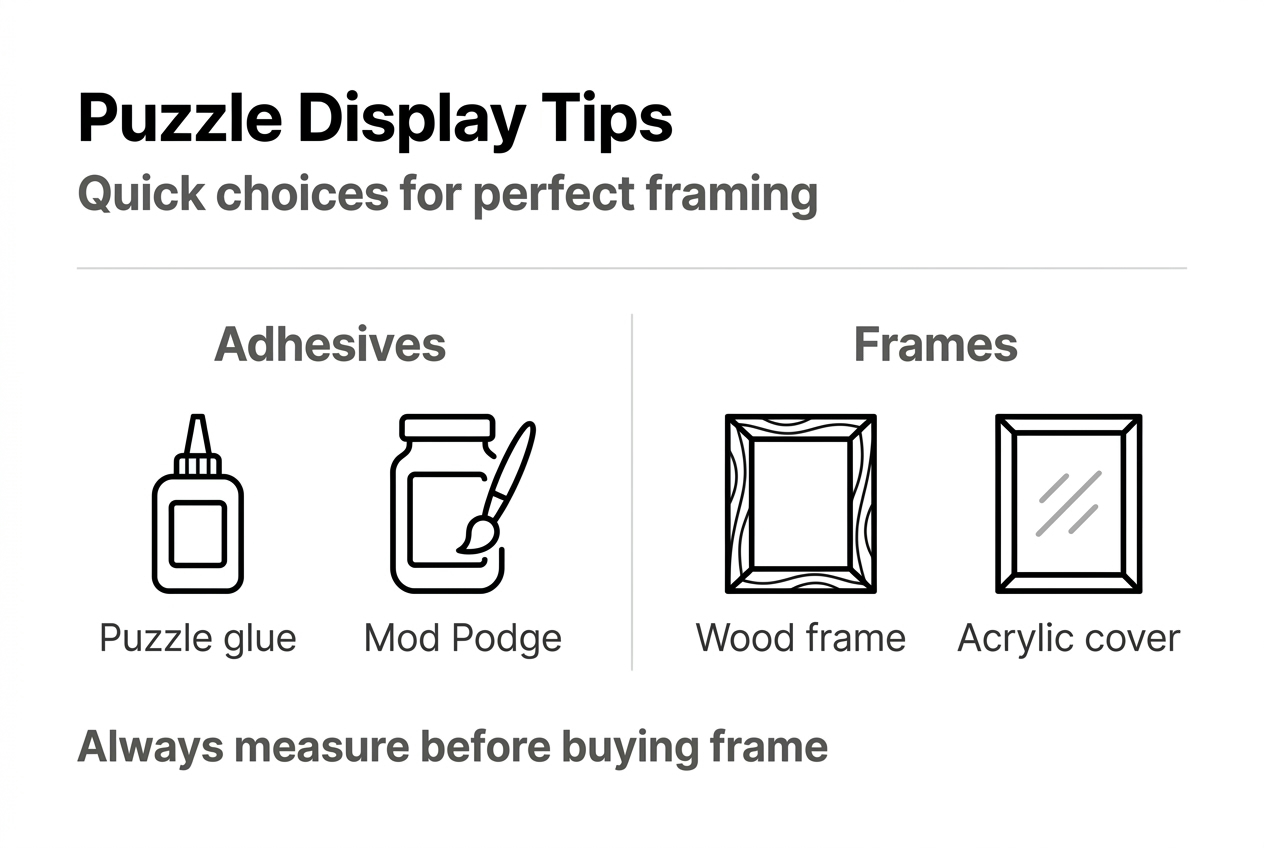 Infographic with puzzle display and framing tips
