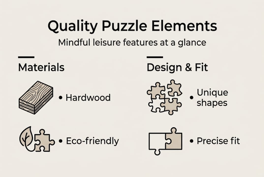 Infografika znázorňující klíčové prvky skládačky kvality