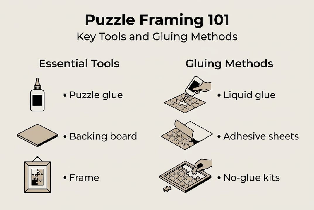 Infographie sur les outils et méthodes d'encadrement de puzzles
