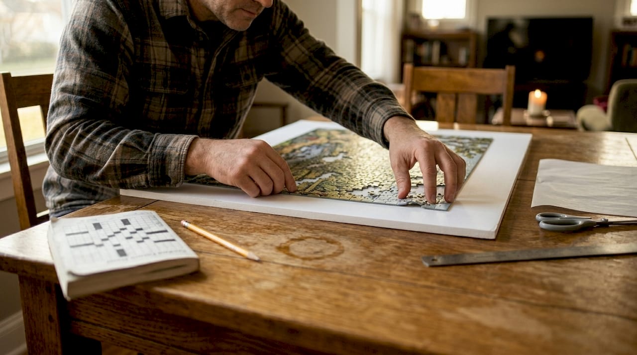 Fixation du puzzle assemblé sur un support en mousse