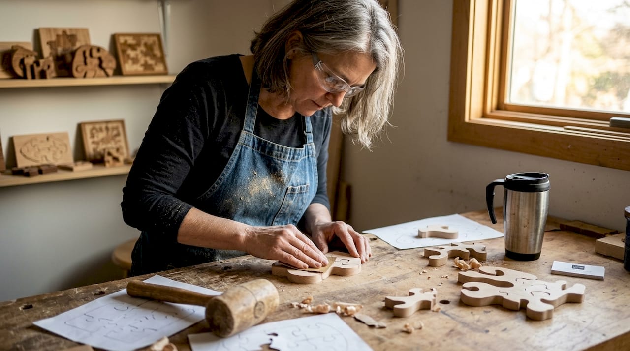 Mizar, ki izdeluje podrobne koščke sestavljanke