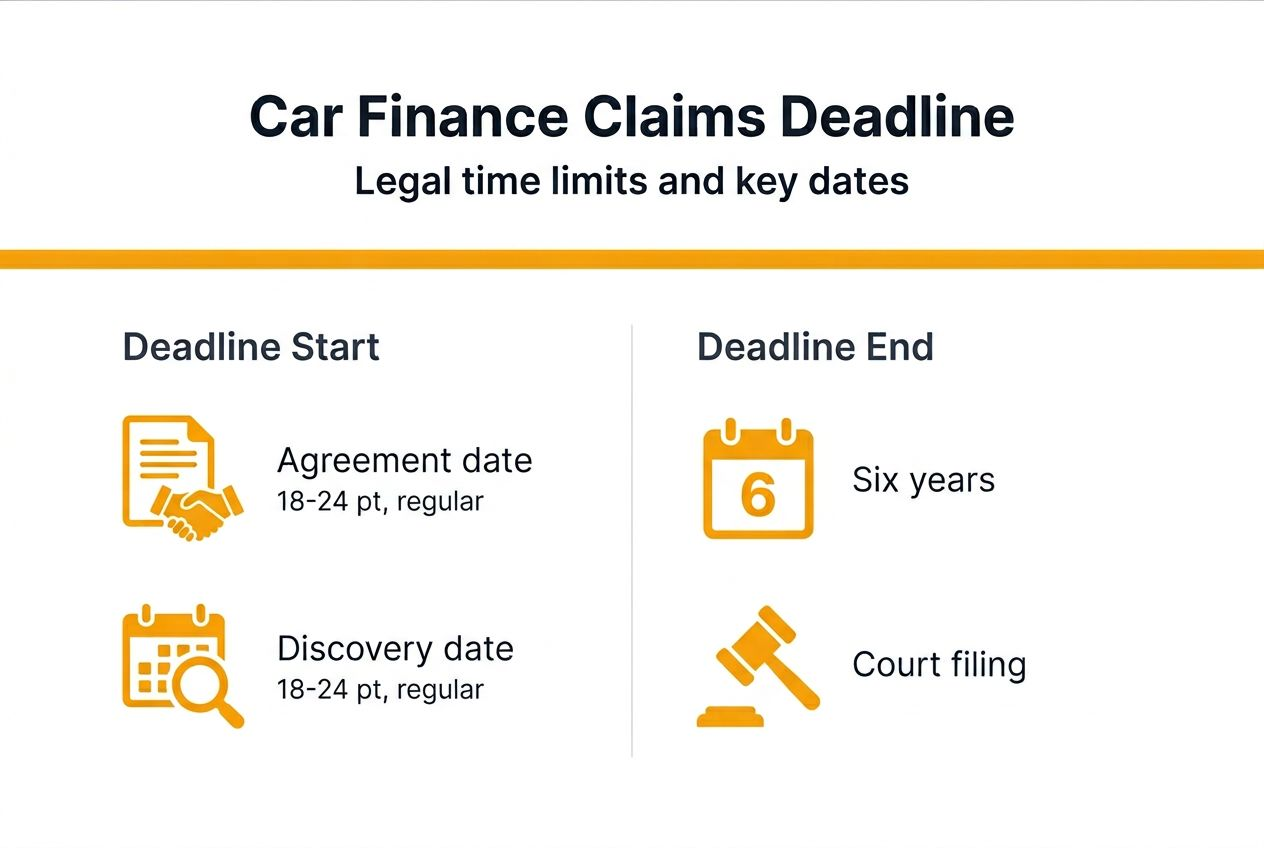 Car finance claims deadline key infographic