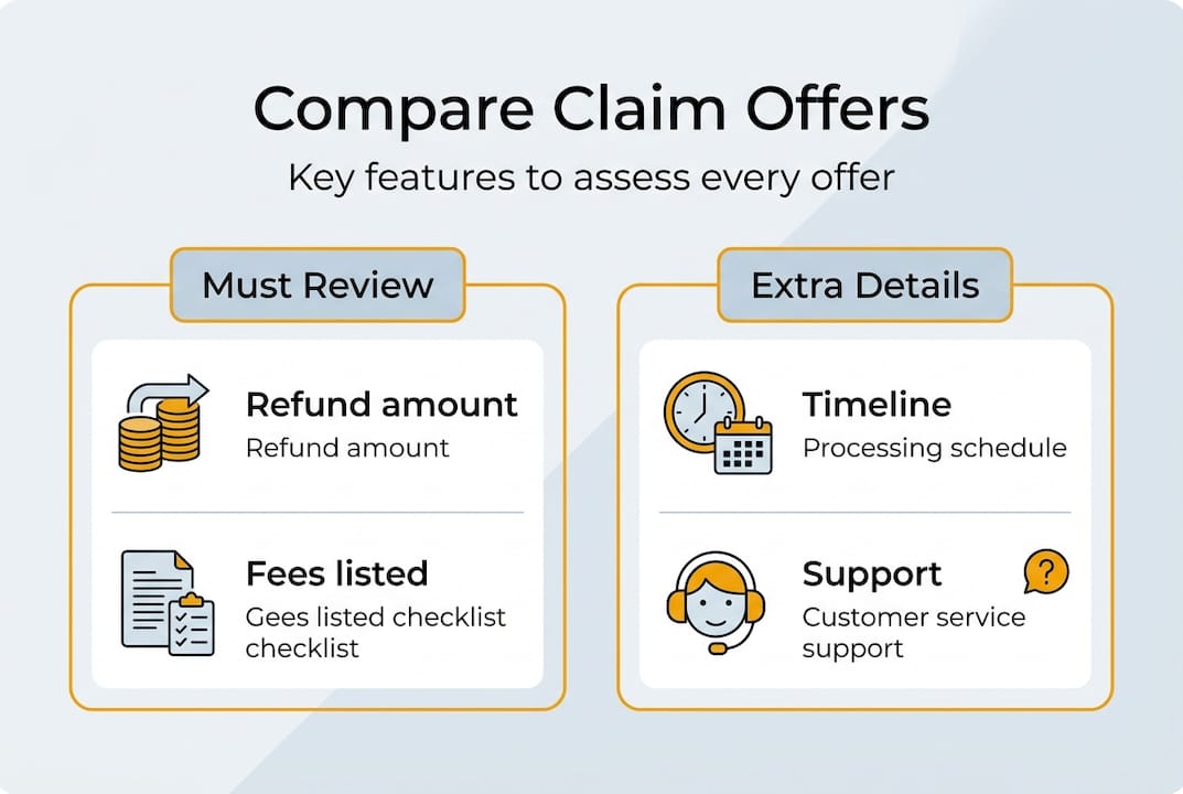 Infographic on key points for claim review