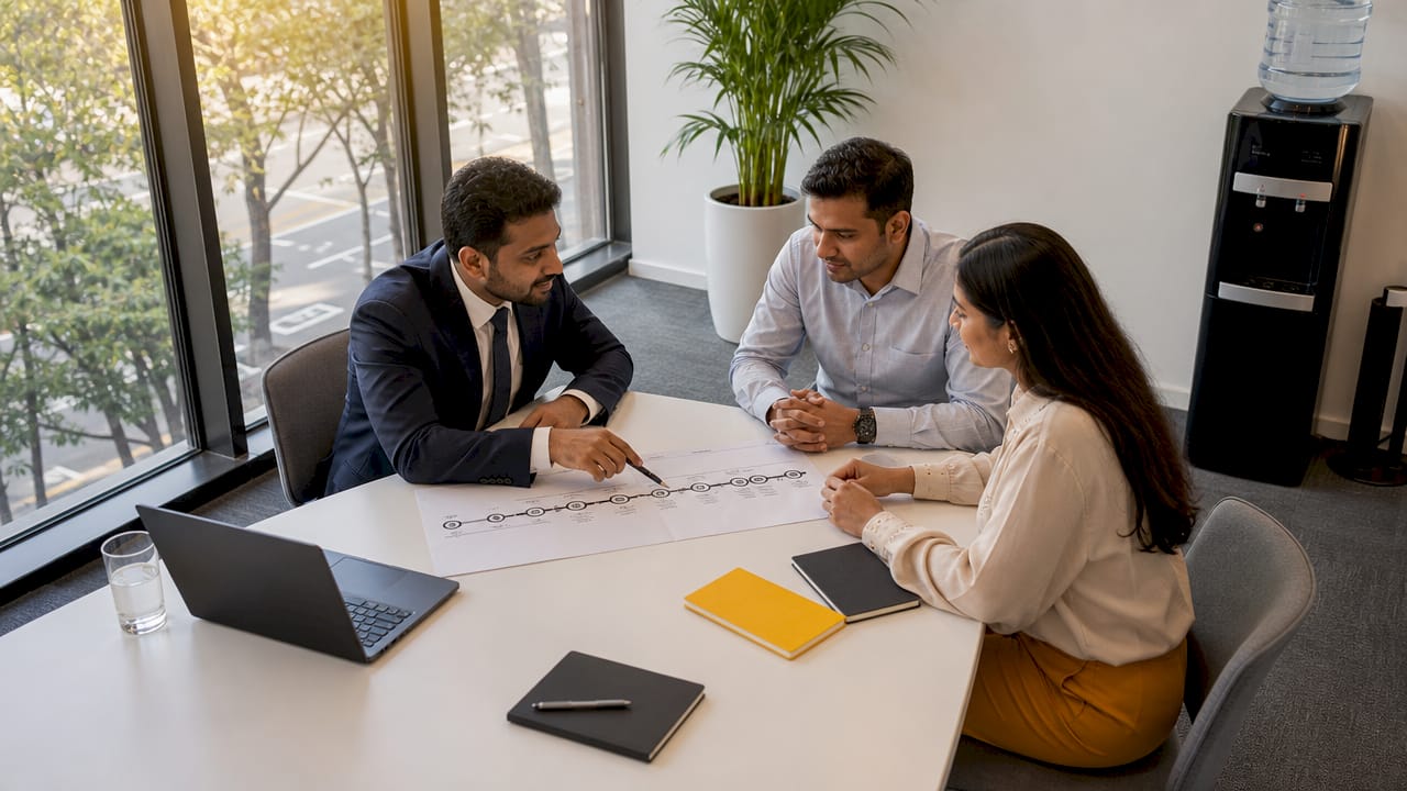 Advisor managing claims communication at desk