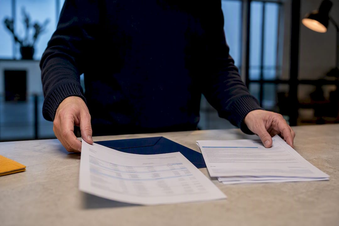 Guarantor reviewing finance claim documents