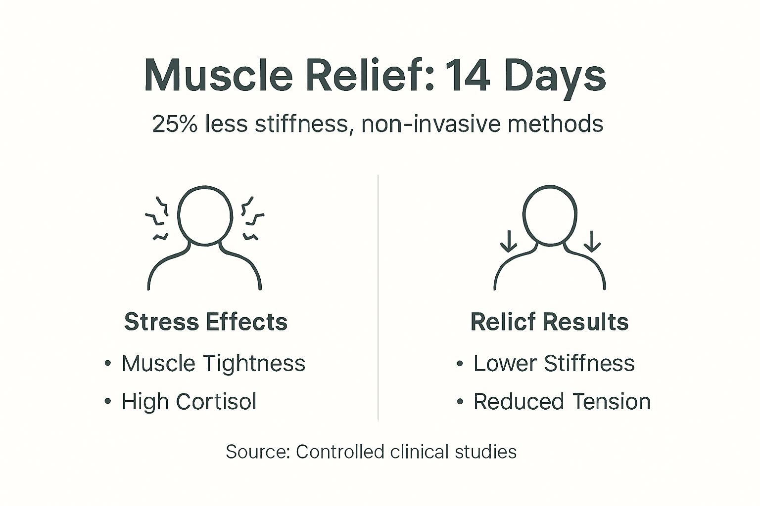 Infographic showing muscle relief results