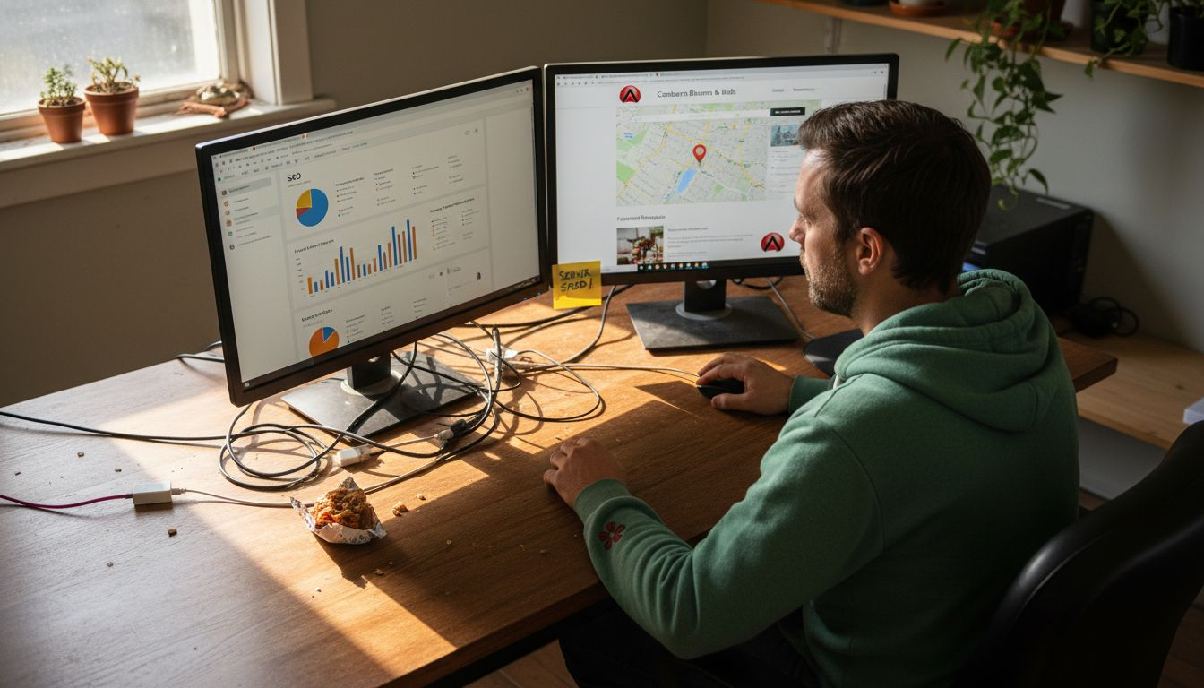 Web developer updating Canberra florist SEO
