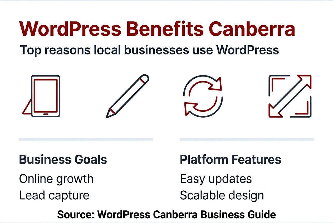 Infographic of WordPress benefits for Canberra