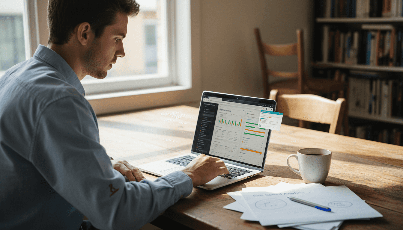 Business user checking WordPress plugin performance