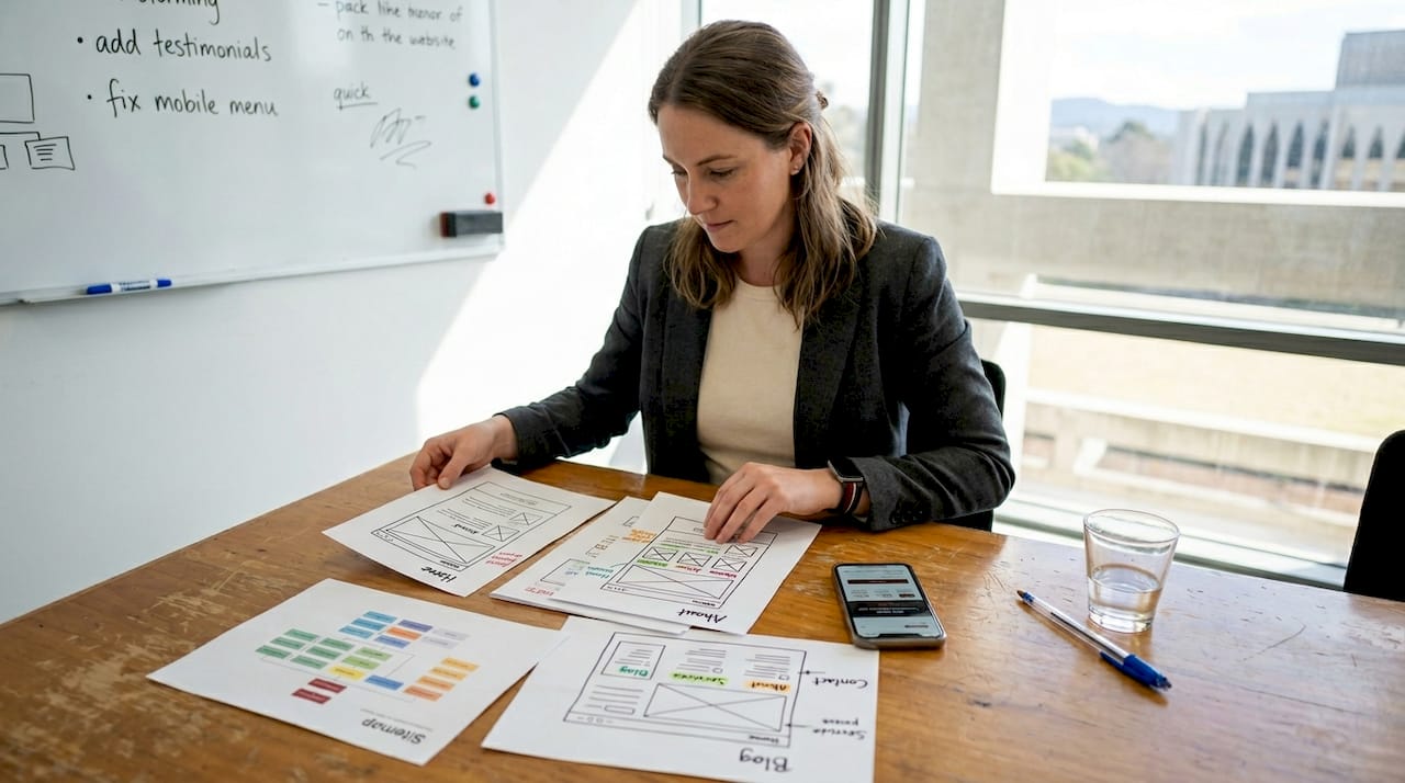 Sorting WordPress website page structure sketches