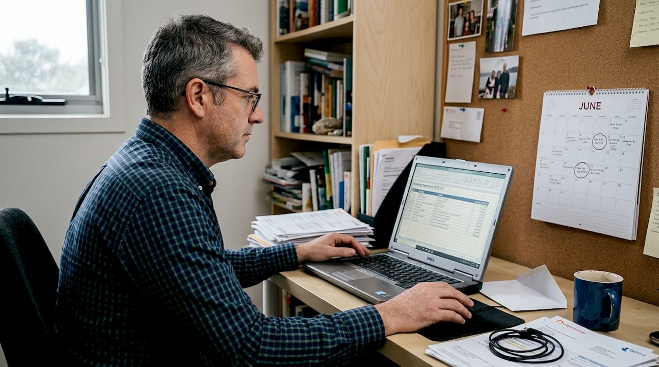Small business owner budgeting website setup costs