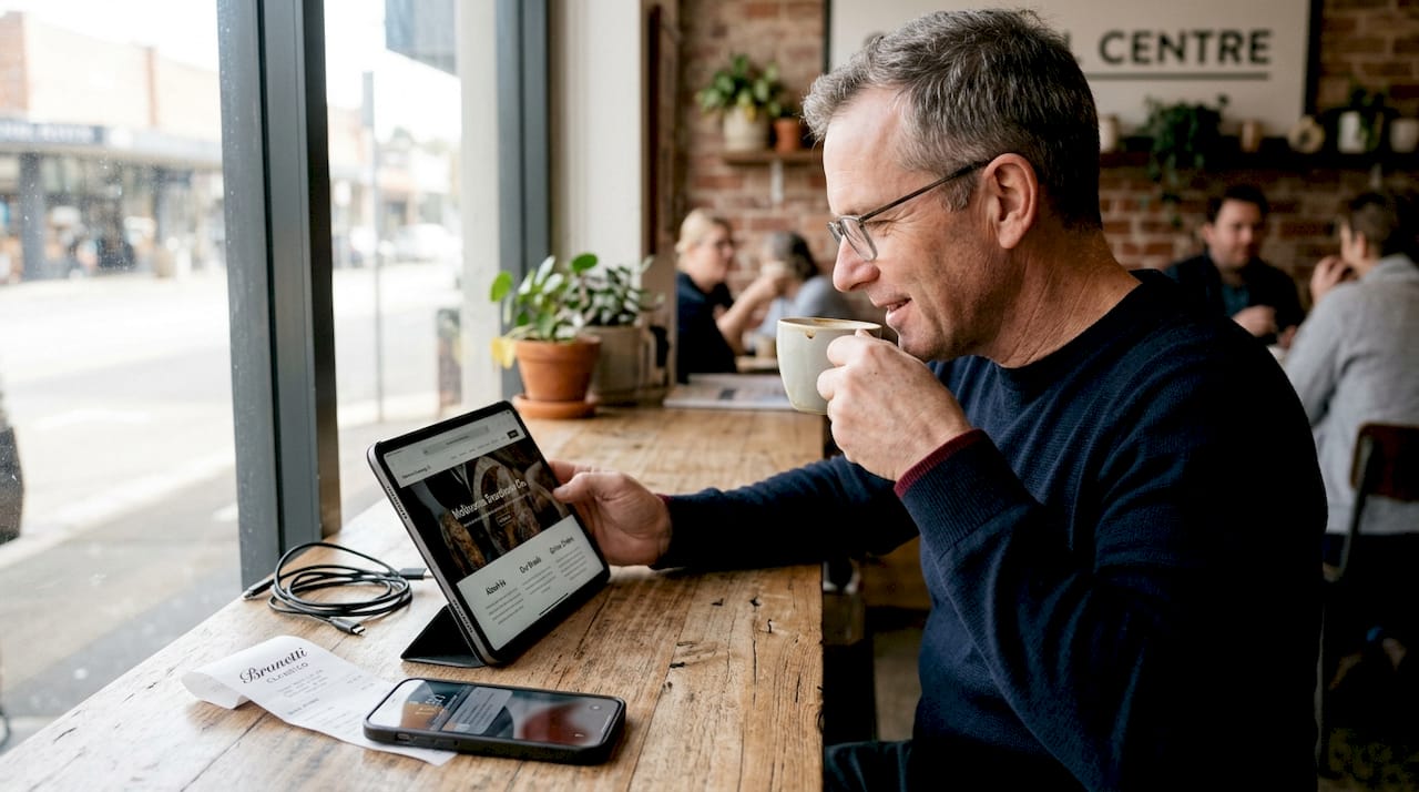 Customer interacts with automated website features