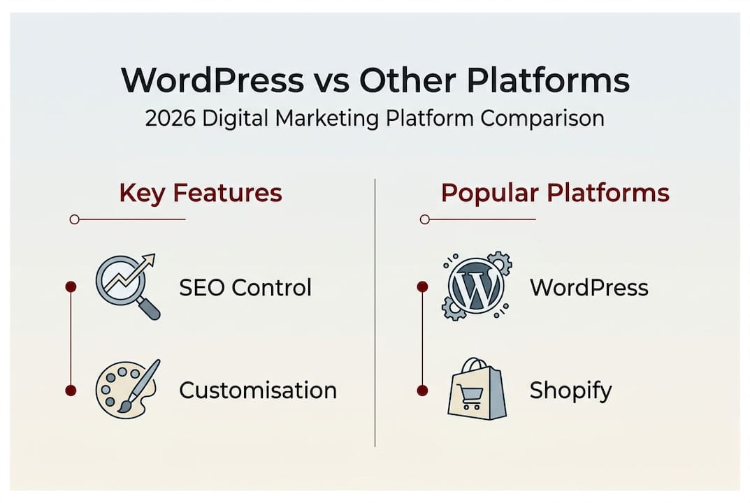 Infographic comparing WordPress and other platforms