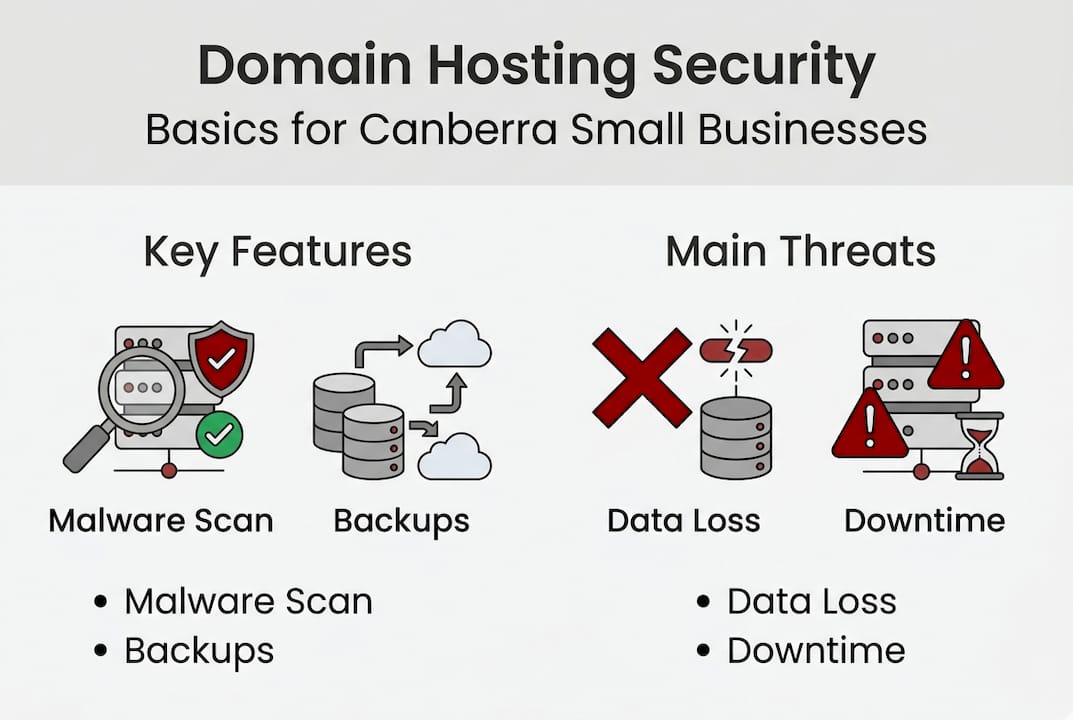 Infographic of domain hosting security basics