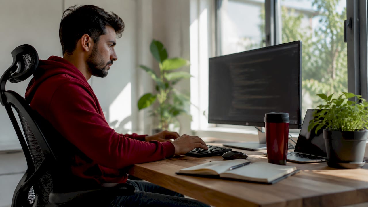 Developer optimizing store speed on computer