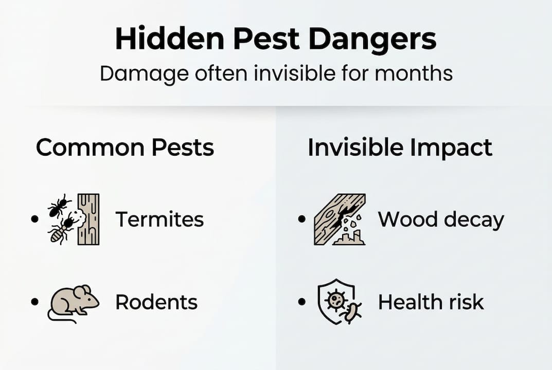 Infographic showing hidden pest damage risks