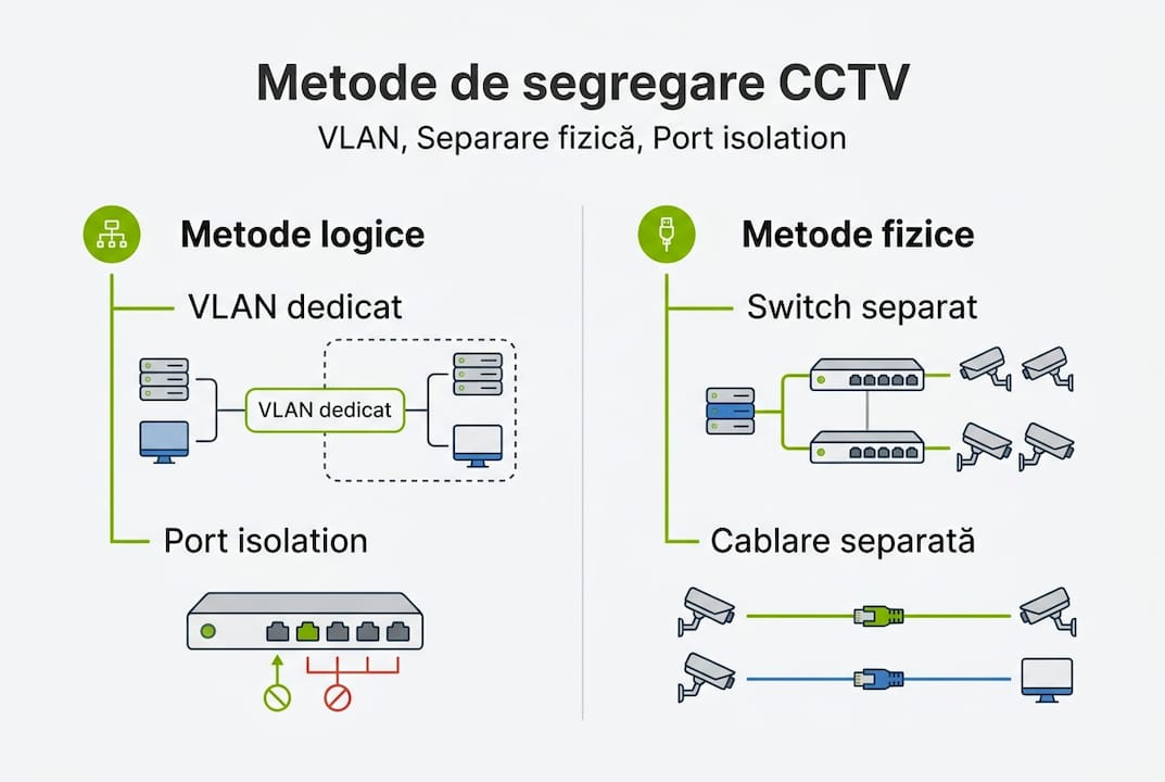 Infografic: soluții eficiente pentru separarea rețelei CCTV