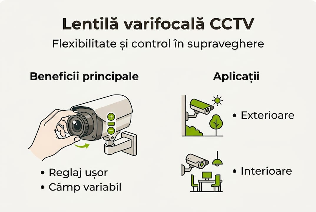 Infografic: De ce merită să alegi lentilele varifocale pentru sistemele CCTV