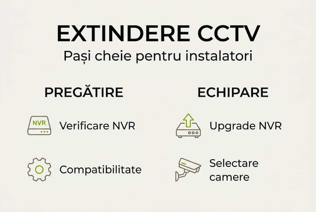 Infografic: etapele esențiale pentru extinderea unui sistem de supraveghere video
