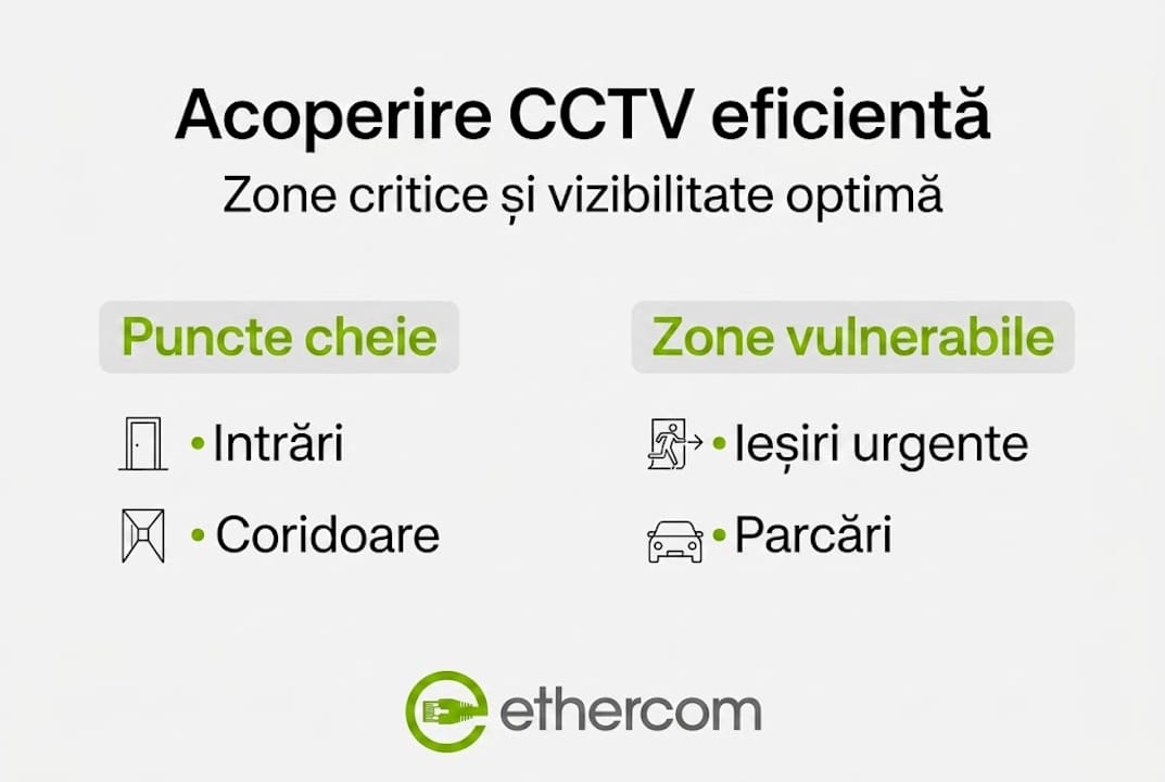 Infografic: Supraveghere video și puncte strategice de monitorizare