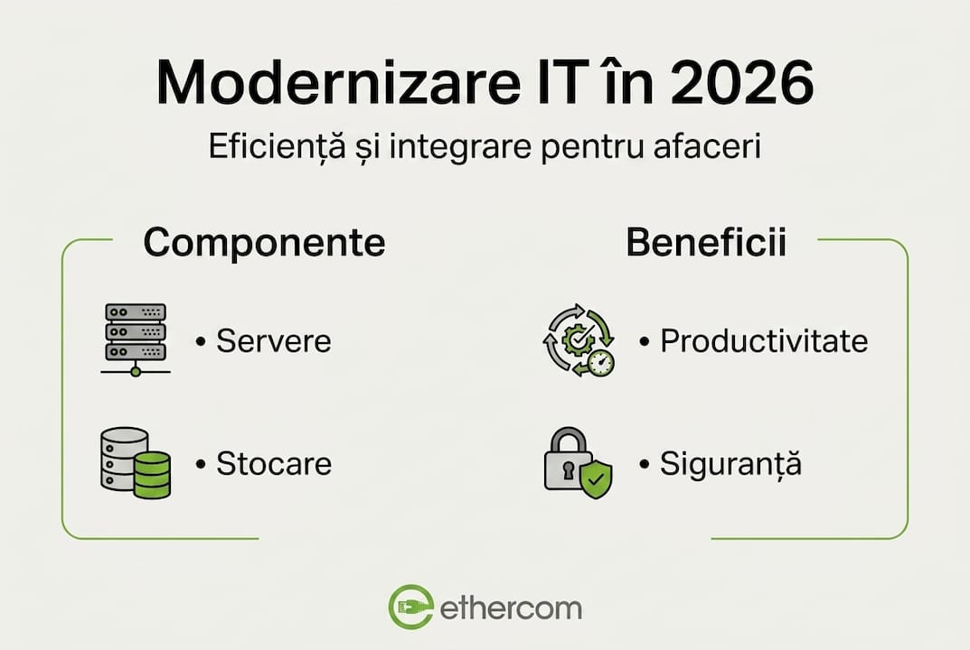 Infografic: Cum evoluează infrastructura IT – elemente cheie și avantajele modernizării