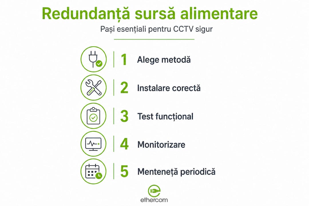 Infografic: cum să asiguri redundanța alimentării cu energie – pașii esențiali