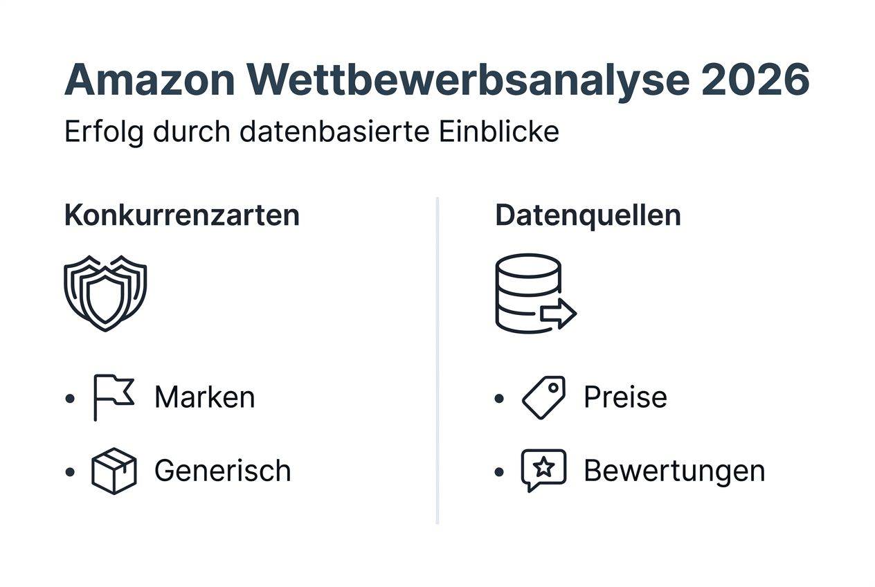 Grafische Übersicht zur Wettbewerbsanalyse auf Amazon