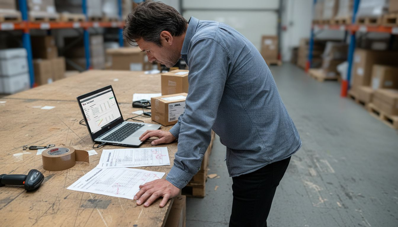 Ein Manager vergleicht die Abläufe beim Verpacken von Produkten für FBA und FBM.