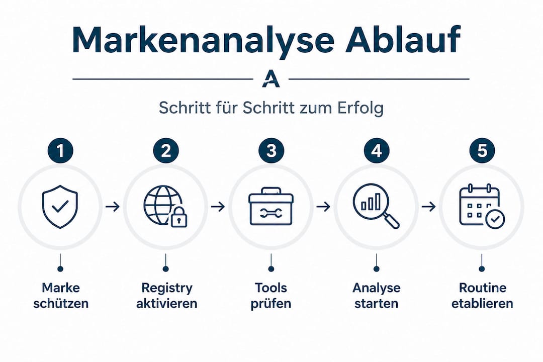 Infografik: Die 5 wichtigsten Schritte zur erfolgreichen Markenanalyse