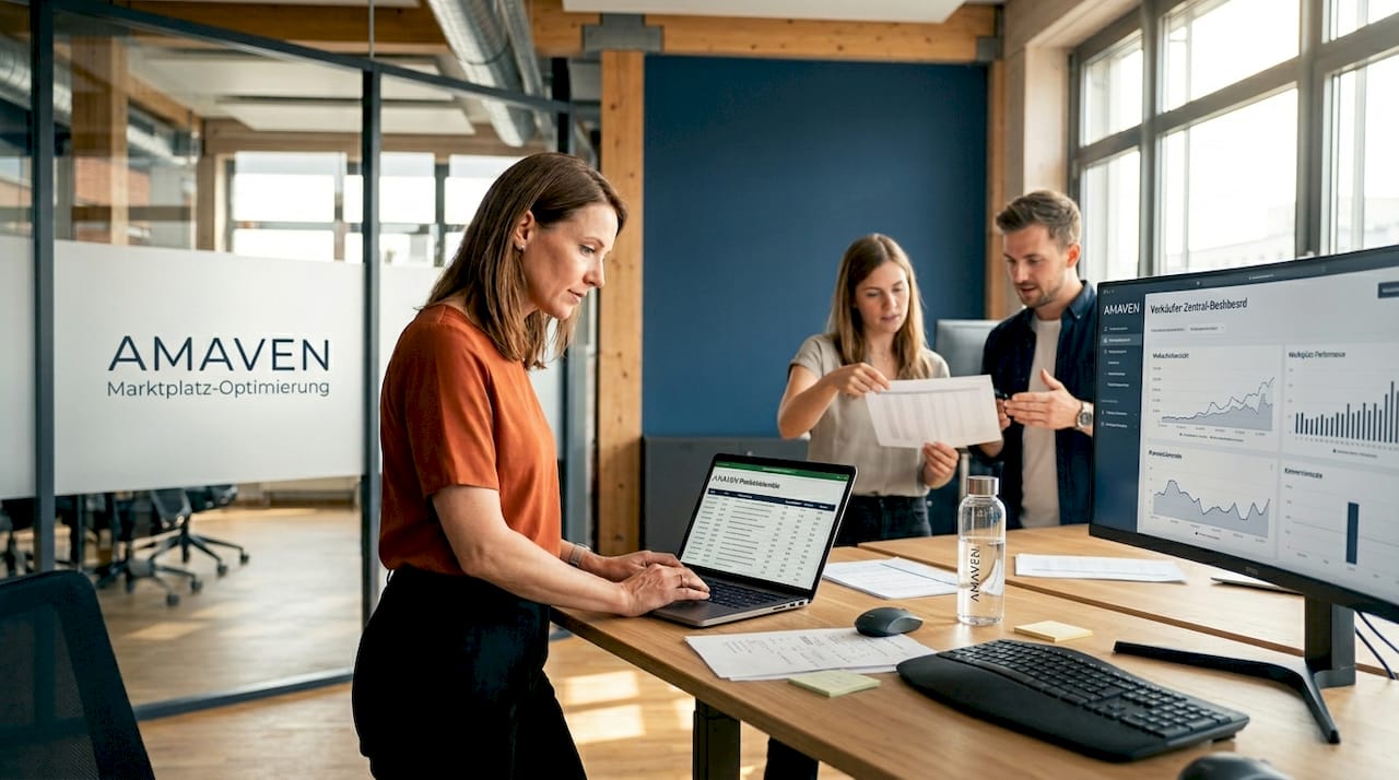 Unser Team bündelt seine Kräfte, um gemeinsam an den Produktdaten für verschiedene Marktplätze zu arbeiten.