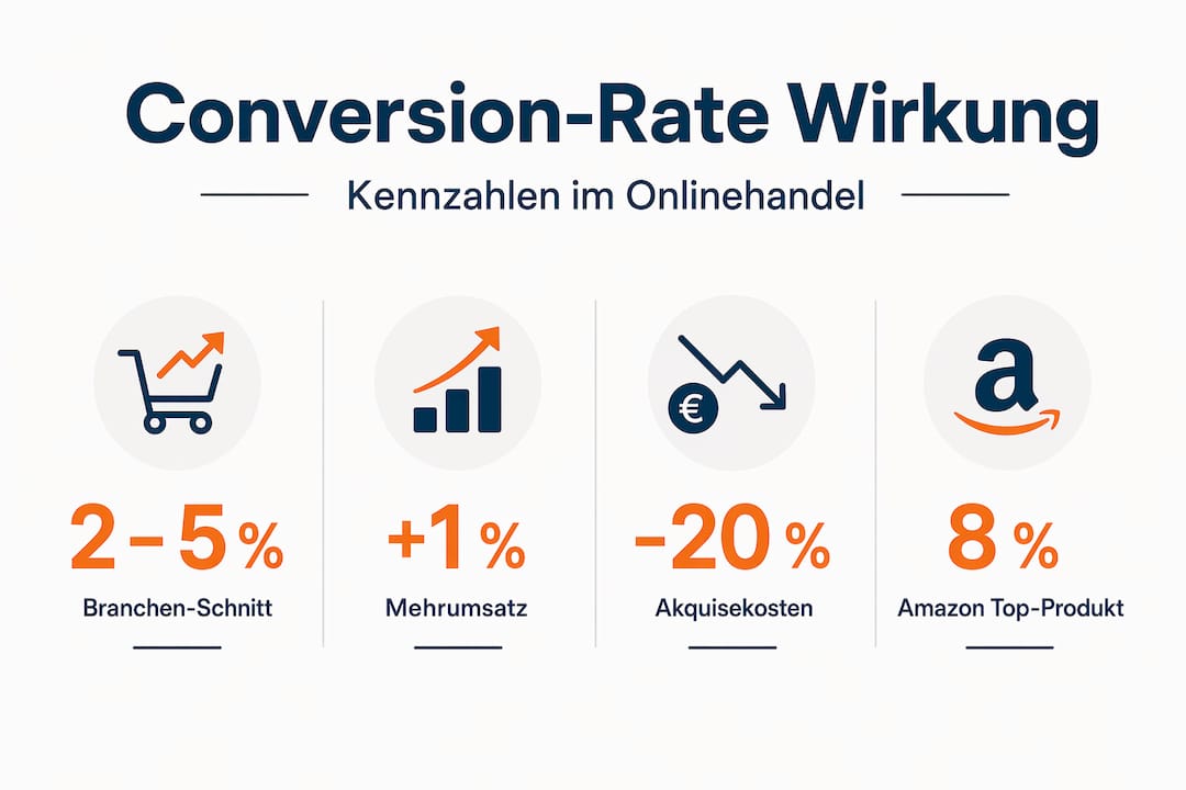 Infografik: Wichtige Kennzahlen zur Conversion-Rate im Onlinehandel