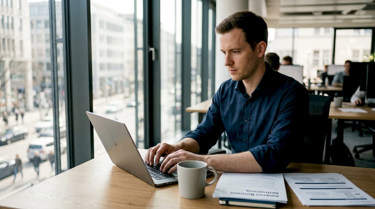 Ein IT-Experte richtet Amazon Business direkt im Seller Central ein.