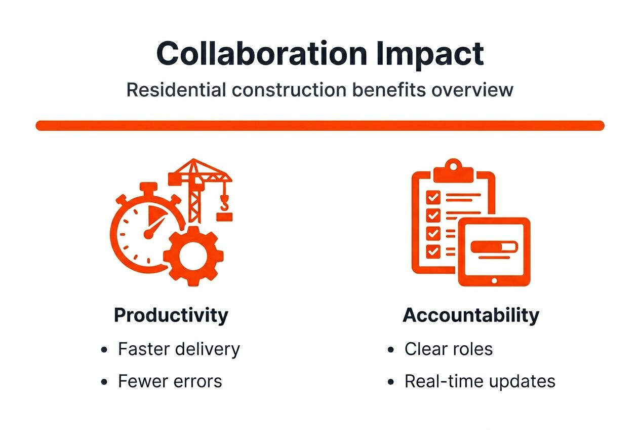 Infographic showing collaboration benefits overview