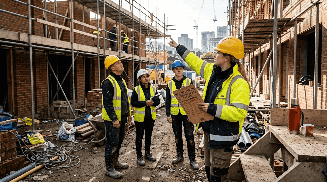 Supervisor leads safety inspection team onsite