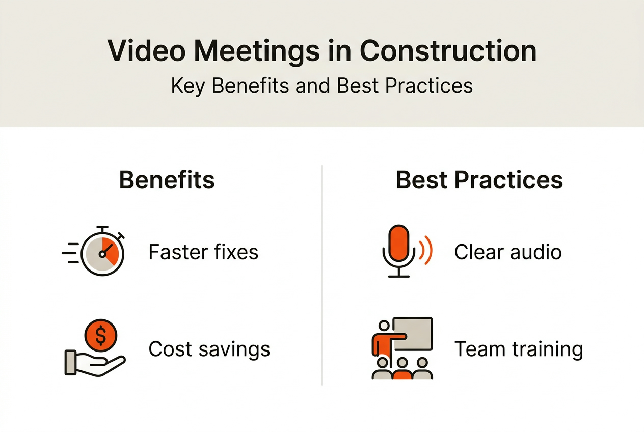 Infographic showing video meetings impact and practices
