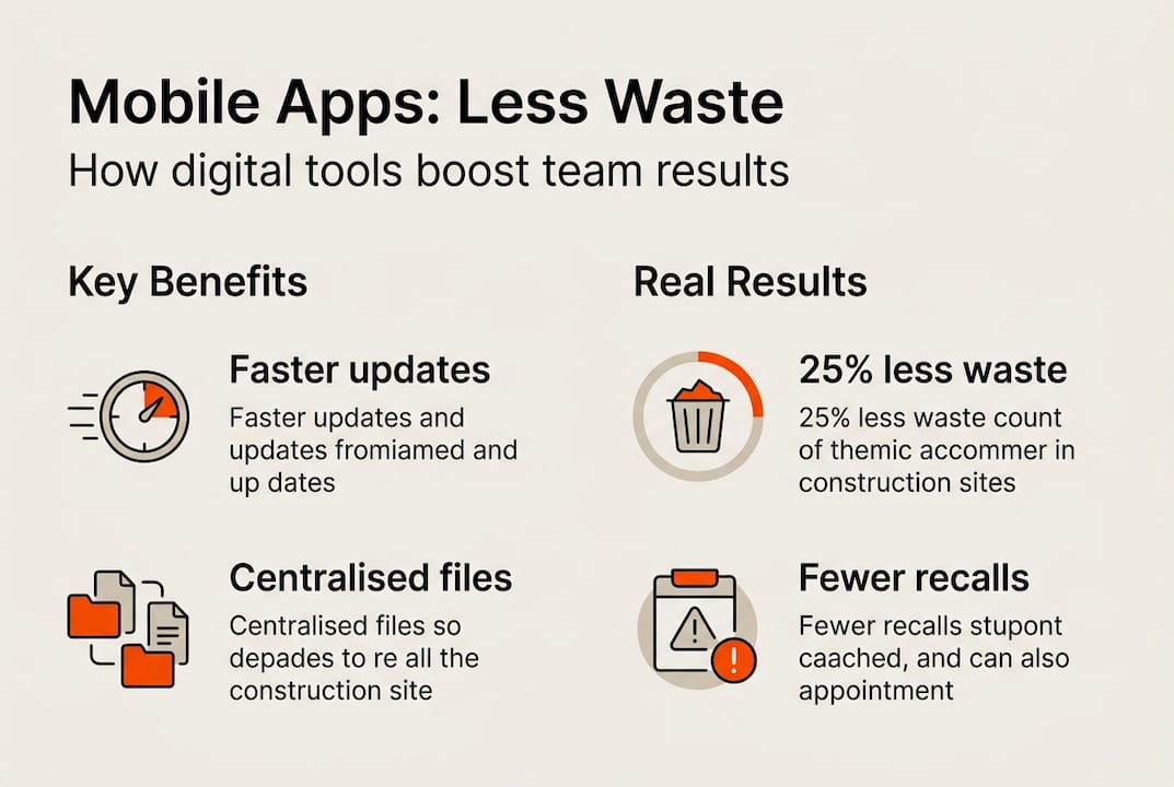 Infographic showing key mobile app benefits