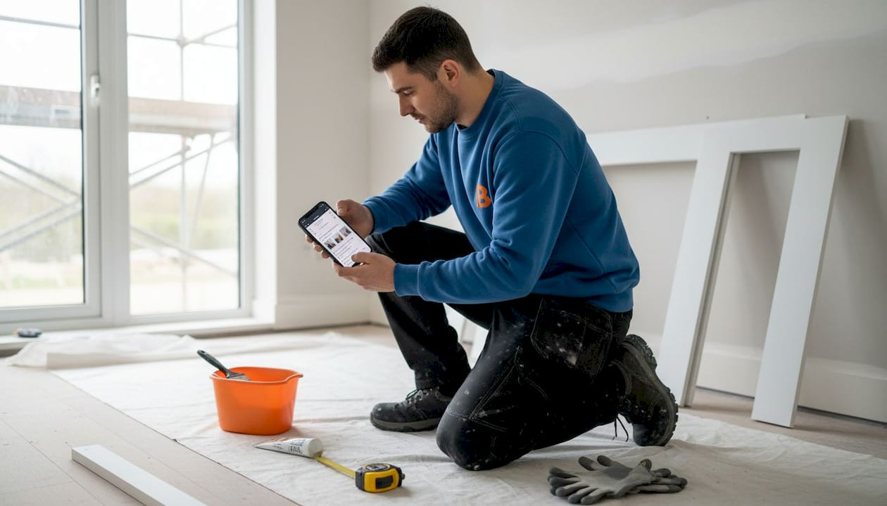 Builder using app for snagging checklist