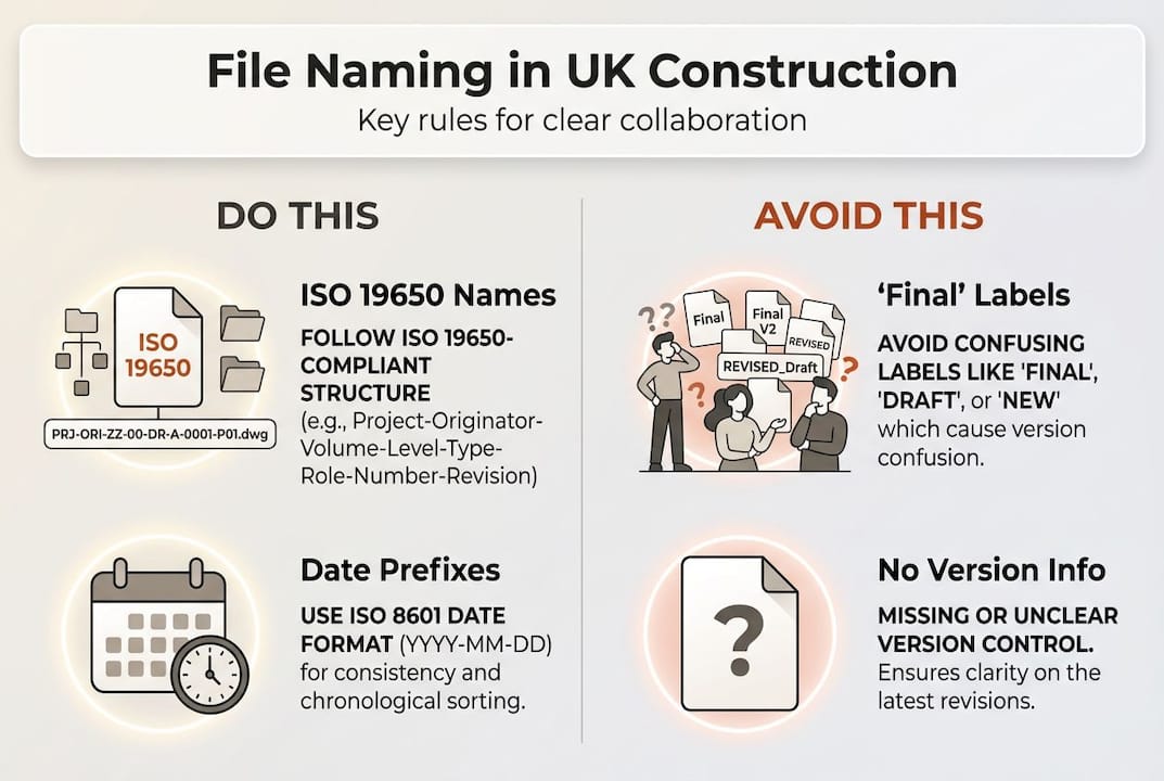 Infographic of UK file naming do’s and don’ts