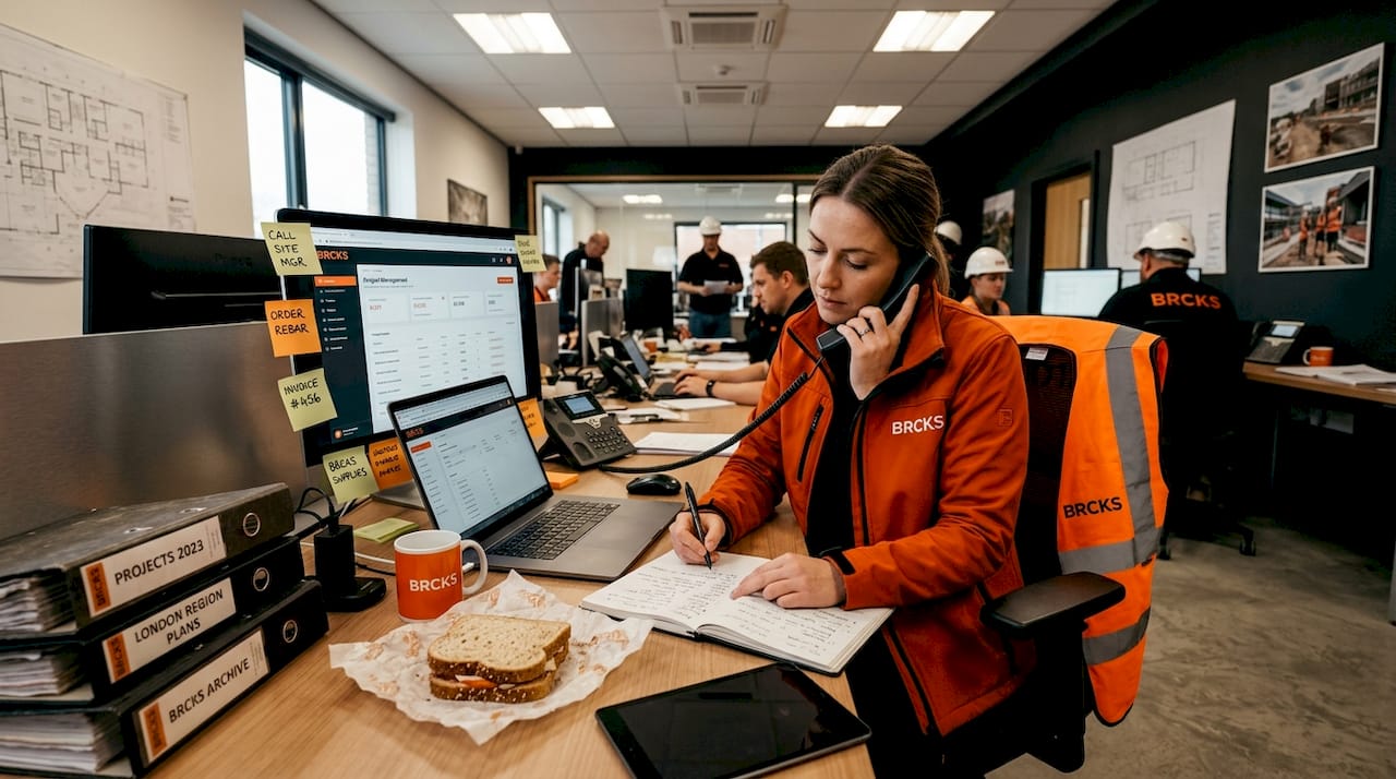Coordinator multitasking with tech clutter