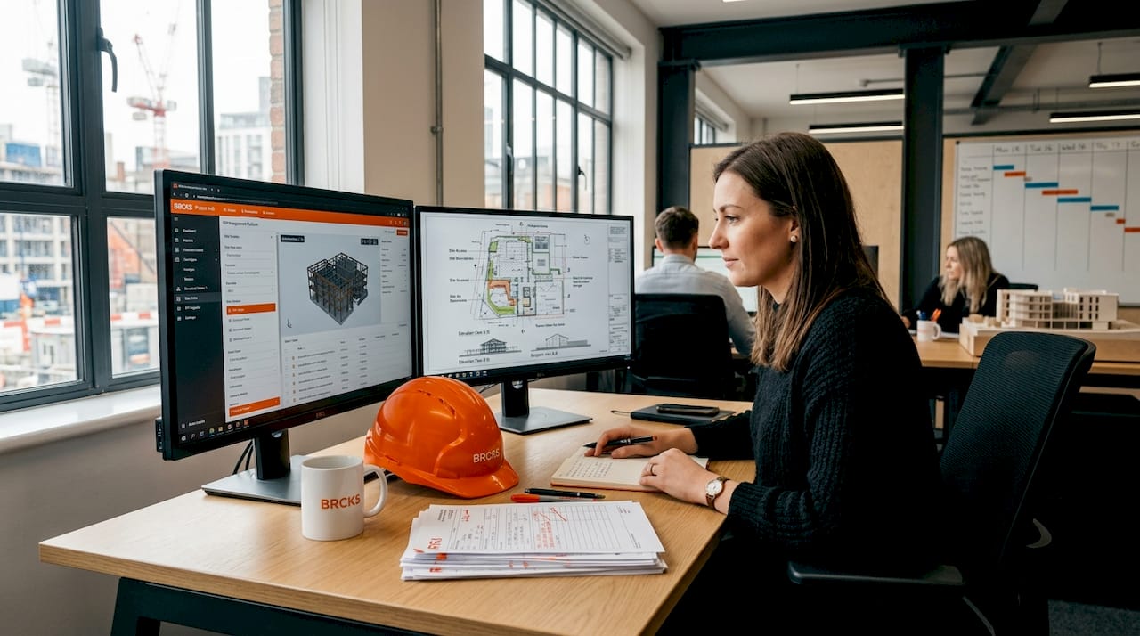 Project coordinator works on BIM platform