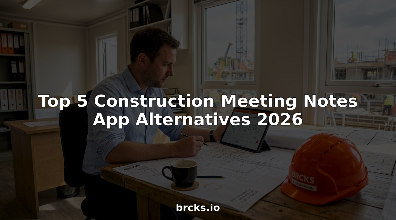 Construction project manager reviewing notes on tablet
