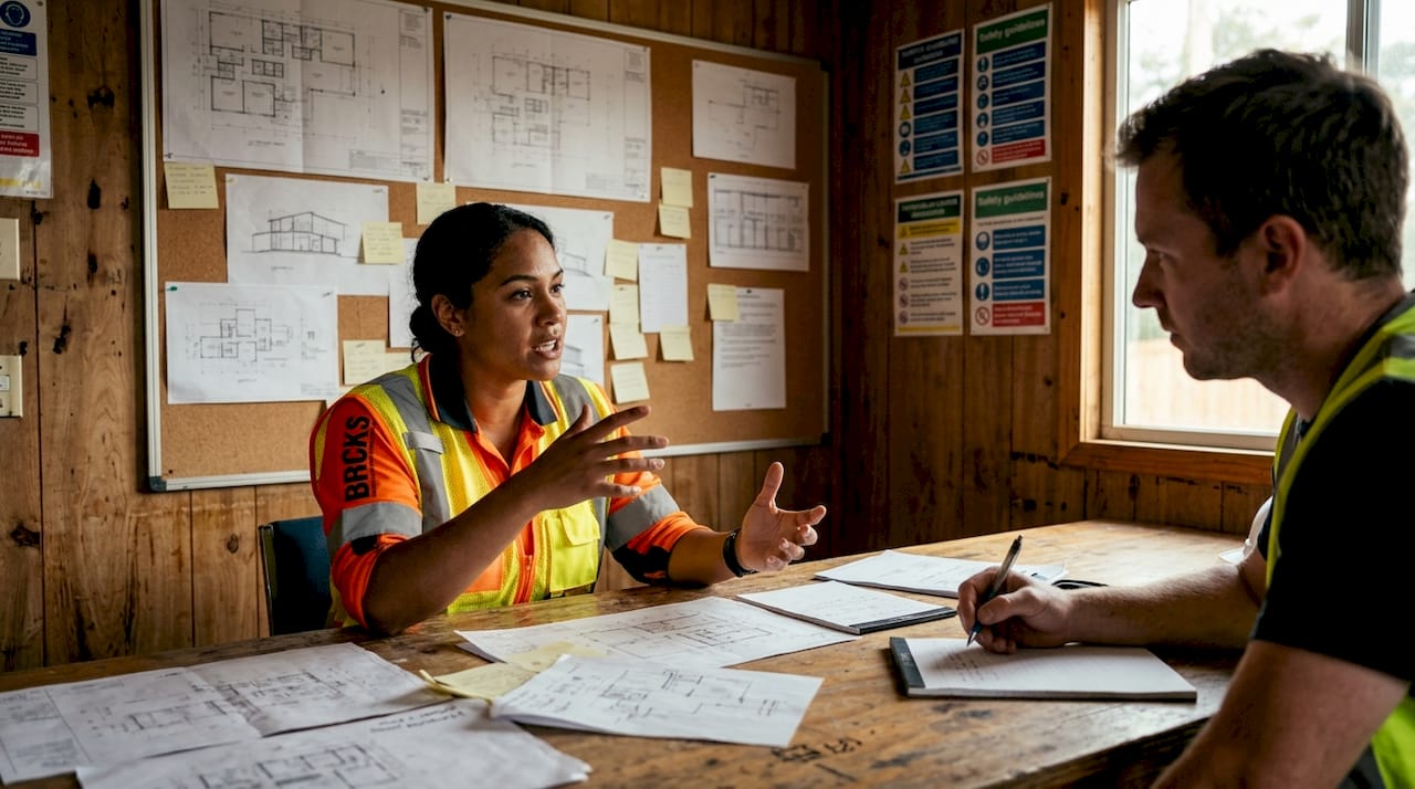 Engineers discussing construction claim types