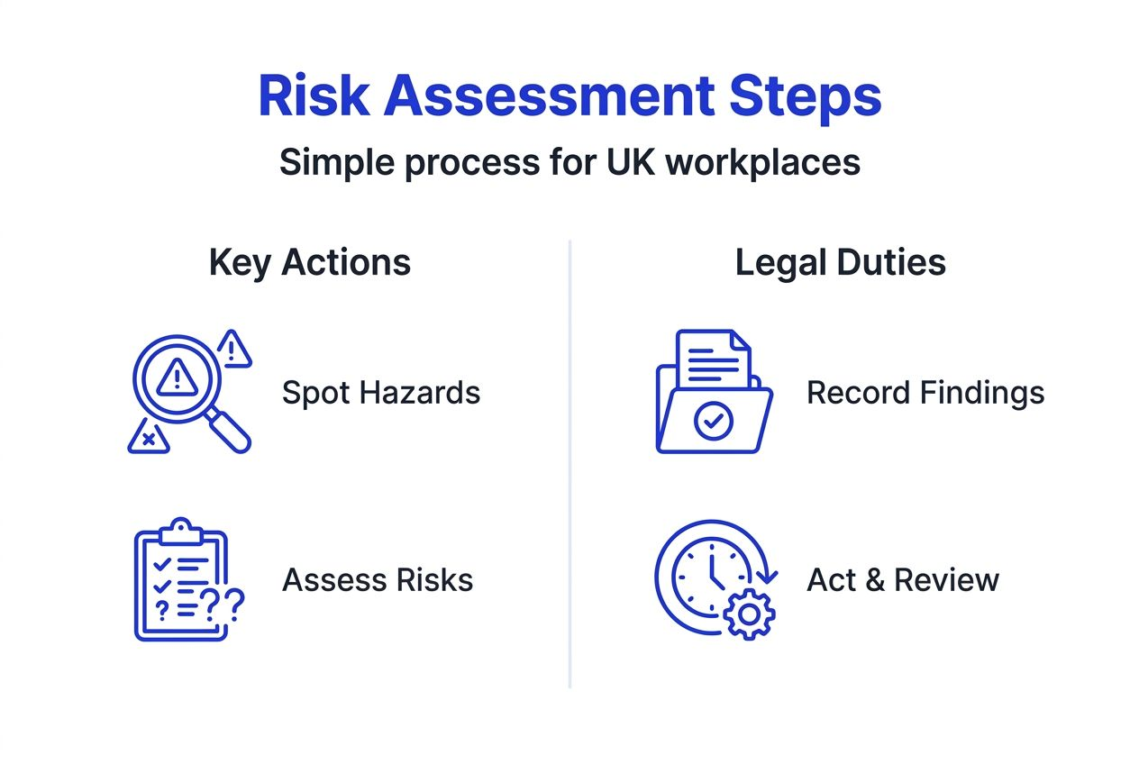Infographic showing key steps of UK risk assessment