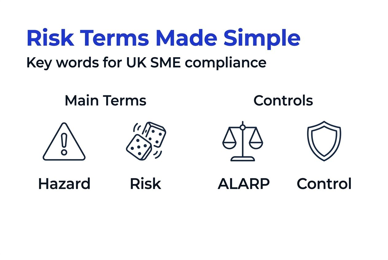 Infographic showing simple risk terminology framework