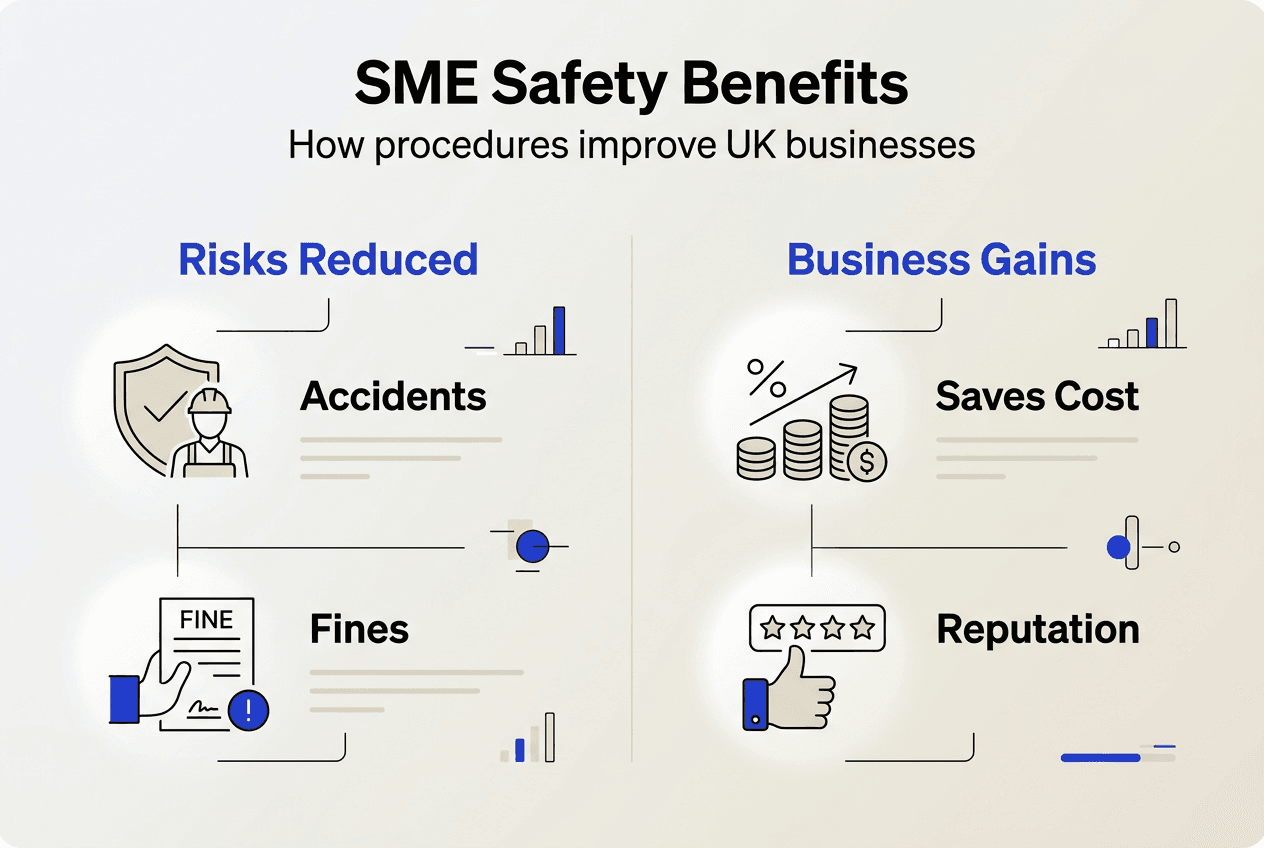 Infographic shows SME safety risks and benefits
