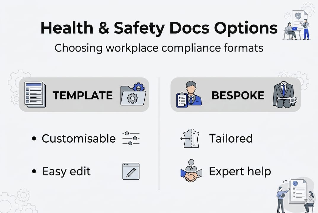 Infographic showing health safety documentation choices