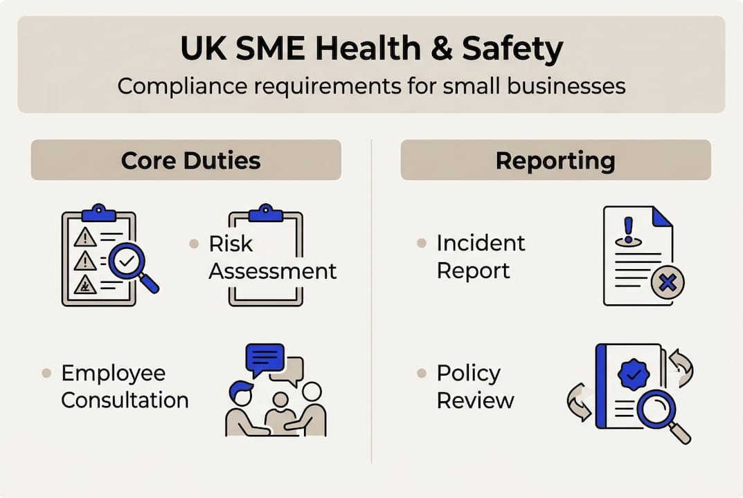 Infographic showing SME compliance key duties