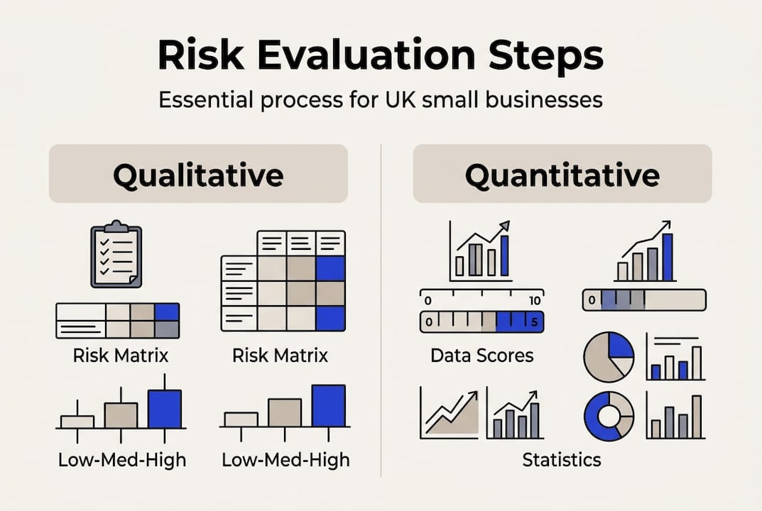 Infographic outlining risk evaluation steps