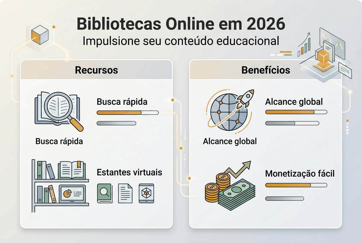 Infográfico: principais benefícios das bibliotecas digitais