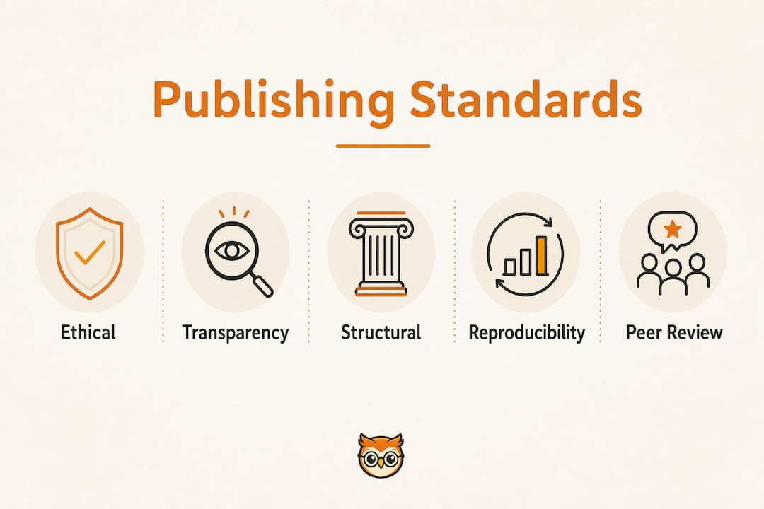 Infographic depicting core types of publishing standards in hierarchy